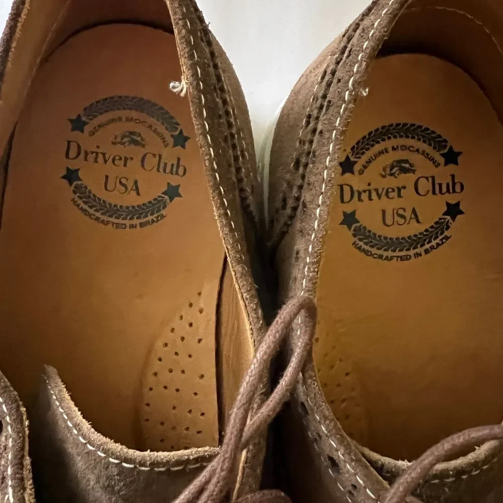Driver Club USA Brown Leather Wingtip‎ Oxford Casual Dress Shoes Size 11.5